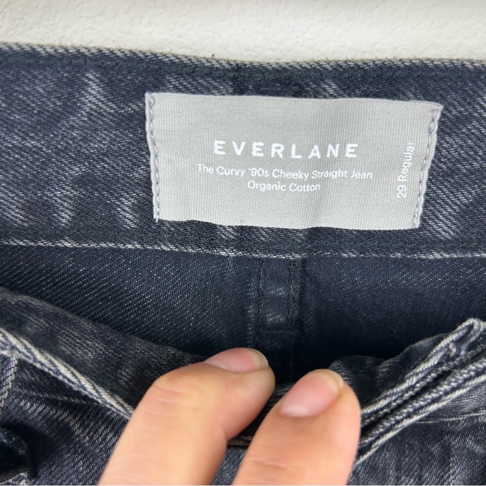 NWT Everlane The Curvy 90's Cheeky straight Jean washed black size: 29 regular - Picture 4 of 14